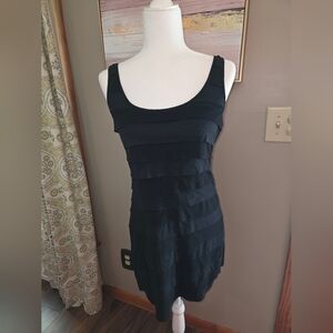 Express Black and White Sheath Midi Dress